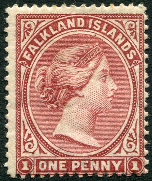 FALKLAND ISLANDS-1891-1902 1d Venetian Claret Sg 22b MOUNTED MINT V32784