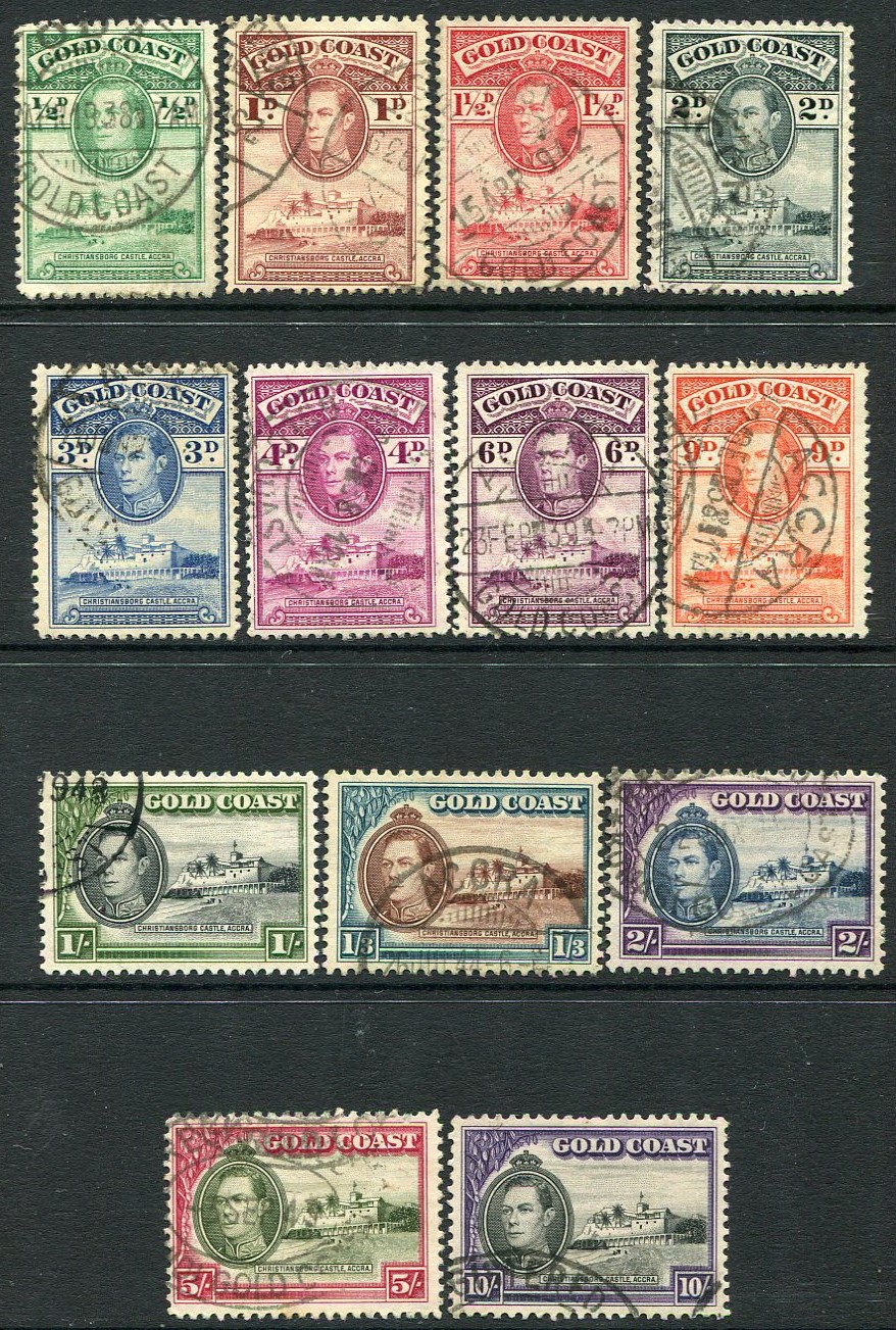 GOLD COAST-1938-43 Set to 10/- Sg 120A-132 FINE USED V32968 | Imperium ...