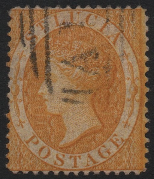 ST LUCIA-1876 4d Yellow Perf 14 Sg 16 FINE USED V39990 | Imperium ...