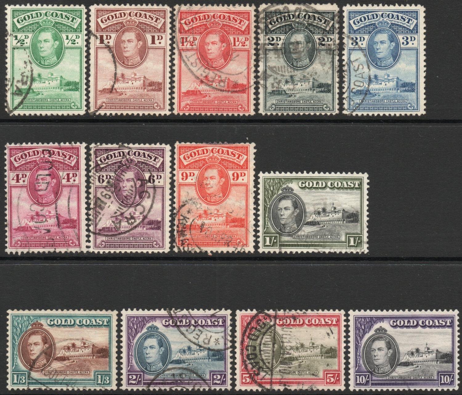 GOLD COAST-1938-43 Set to 10/- Sg 120a-132 FINE USED V43076 | Imperium ...