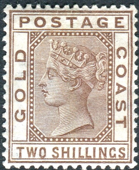 GOLD COAST-1884-91 2/- Deep Brown | Imperium Stamps Ltd