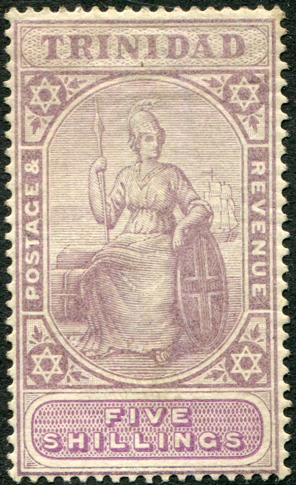 TRINIDAD-1901-06 5/- Lilac & Mauve