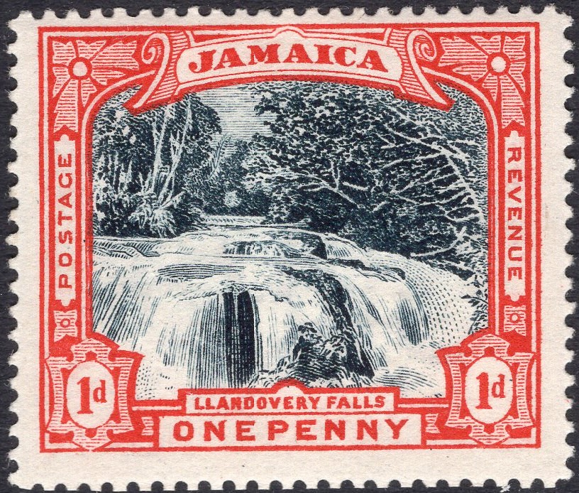 JAMAICA-1901 1d Slate-Black and Red Sg 32 LIGHTLY MOUNTED MINT V52505