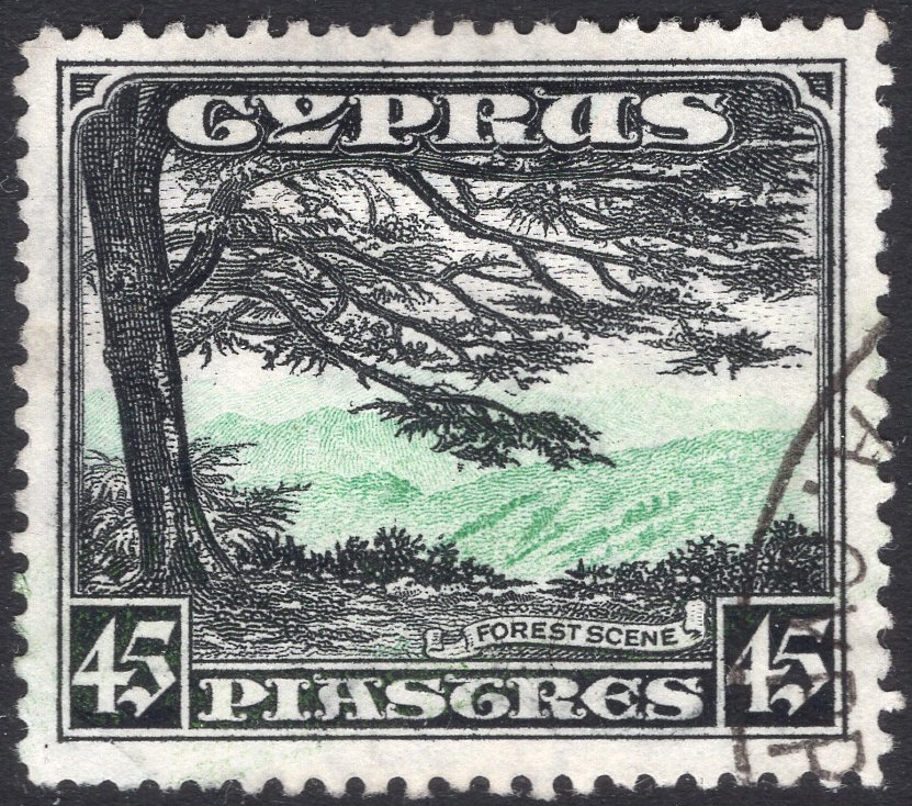 CYPRUS-1934 45pi Green & Black