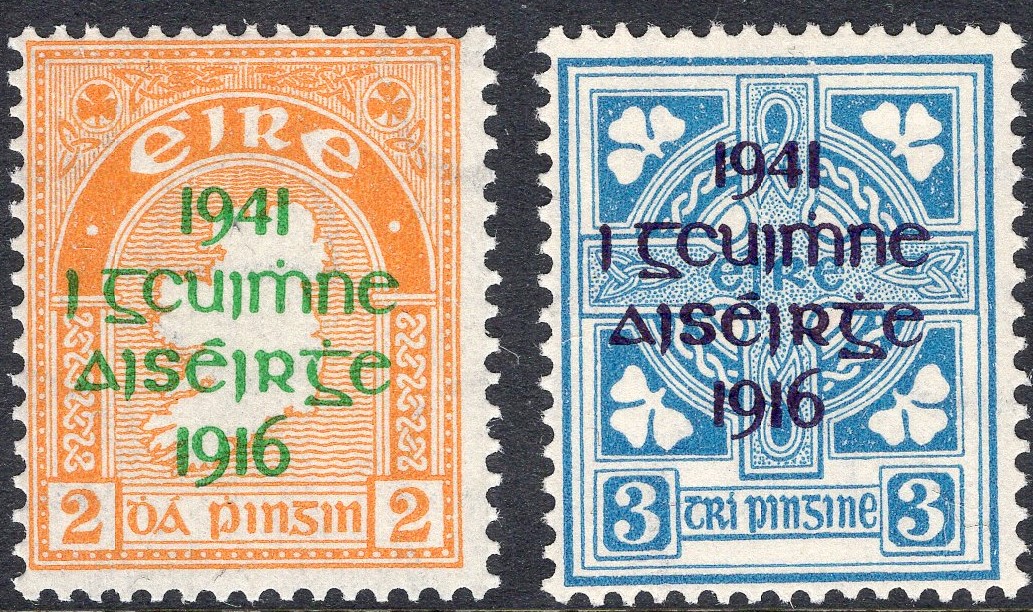 IRELAND-1941 Easter Rising Set Sg 126-127 LIGHTLY MOUNTED MINT
