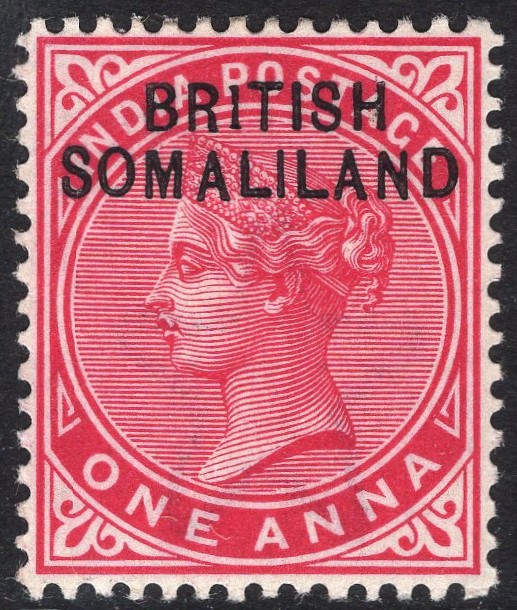 SOMALILAND-1903 1a Carmine with "BT1TISH" variety