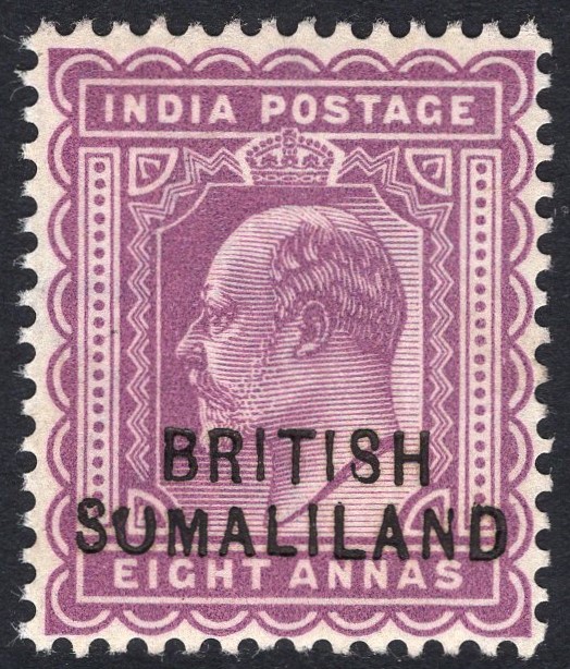 SOMALILAND-1903 8a Purple with "SUMALILAND" variety