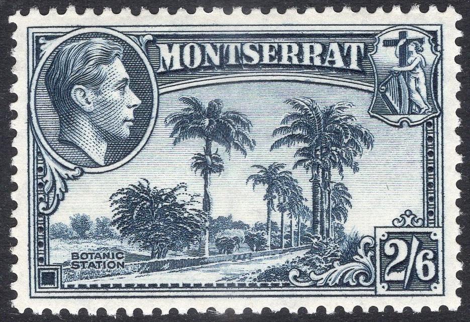 MONTSERRAT-1938-48 2/6 Slate-Blue Perf 13 Sg 109 MOUNTED MINT