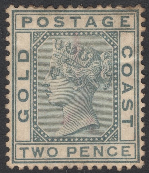 GOLD COAST-1884-91 2d Slate Sg 13b AVERAGE MOUNTED MINT | Imperium ...