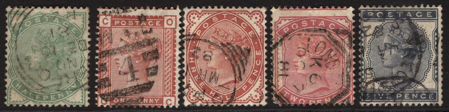 GB-Sg 164-169 Set of 5 VERY FINE USED
