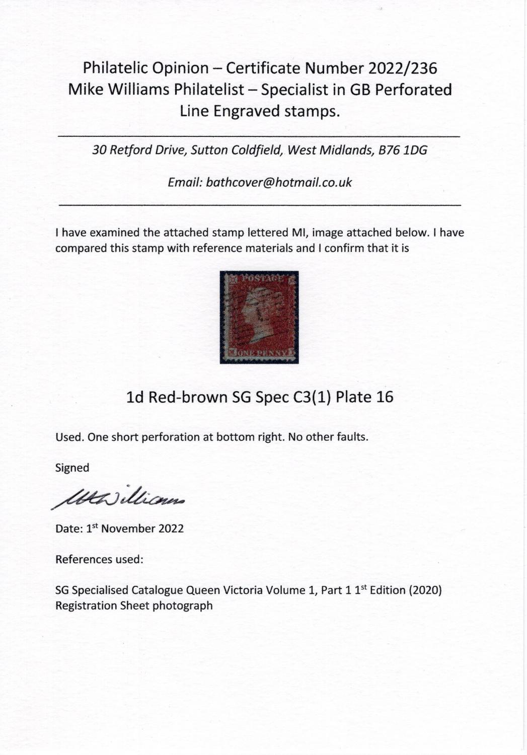 GB-Sg 24 Spec C3 1d Red Plate 16 MI - Image 3
