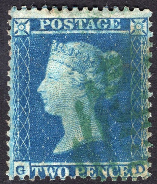 GB-Sg 34 Spec F6wd 2d Blue Plate 5 GD GREEN NUMERAL