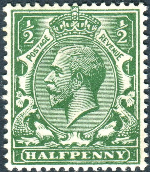 GB-Sg 356 Spec N14(15) ½d Deep Blue (Myrtle) Green
