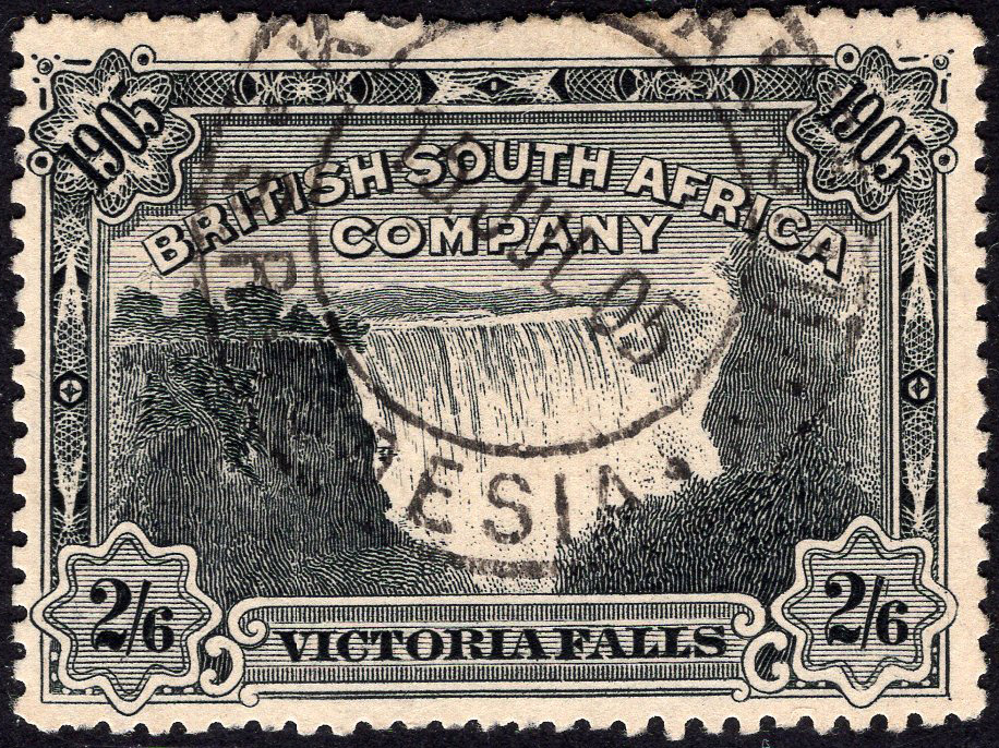 RHODESIA-1905 Victoria Falls 2/6 Black Sg 98 GOOD USED | Imperium ...