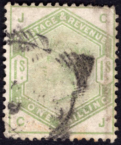 GB-Sg 196 1/- Green AVERAGE USED