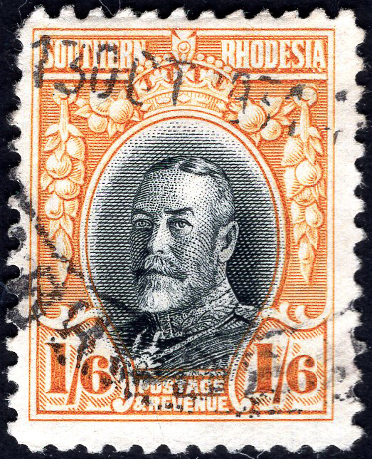 SOUTHERN RHODESIA-1931-37 1/6 Black & Orange-Yellow Sg 24 GOOD USED ...