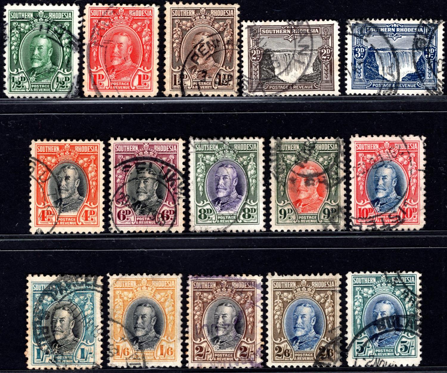 SOUTHERN RHODESIA-1931-37 Set to 5/- Sg 15a-27 GOOD USED | Imperium ...