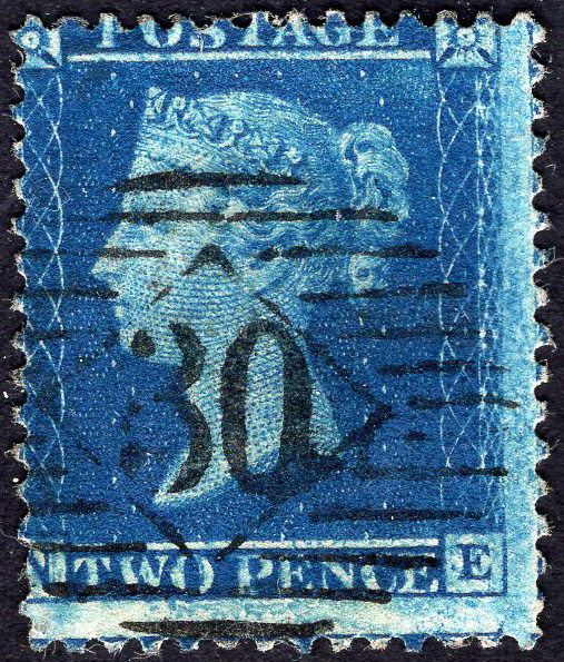 GB-Sg 34 Spec F7d 2d Blue Plate 6 NE "RE-ENTRY" FINE USED
