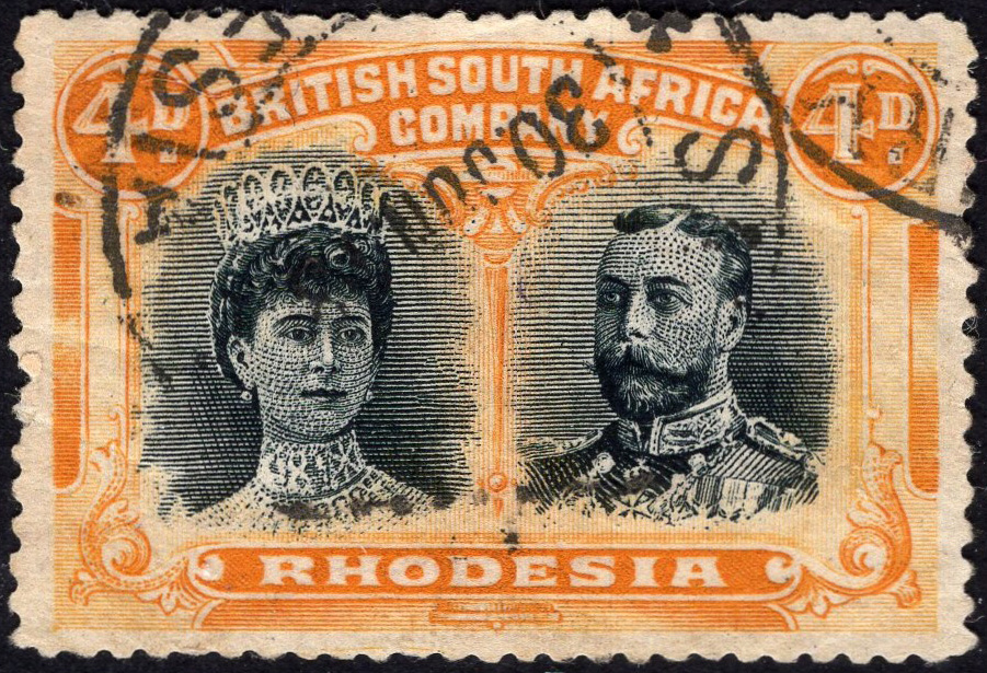 RHODESIA-1910-13 4d Greenish Black & Orange Sg 138 GOOD USED | Imperium ...