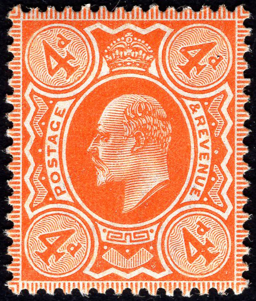 GB-Sg 278 4d Bright Orange MOUNTED MINT