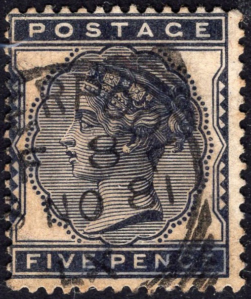 GB-Sg 169 5d Indigo VERY FINE USED
