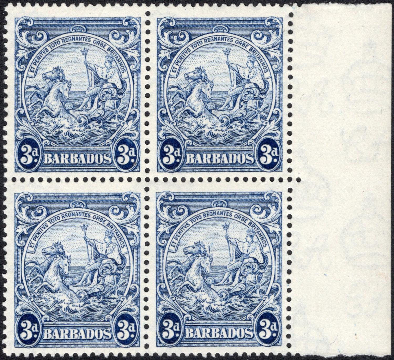 BARBADOS-1947 3d Blue